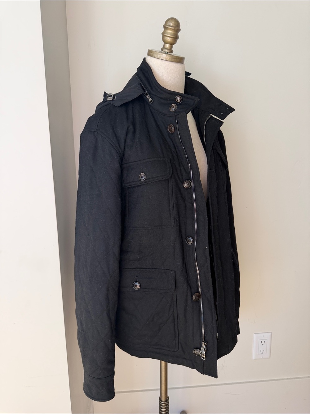 Peter Millar Black Quilted Field Jacket - Picture 3 of 9